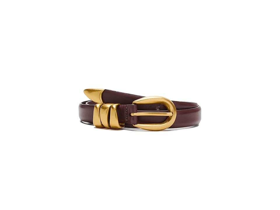 Madewell Triple Metal Keeper Belt Women's Belts Soft Mahogany: 2XL | Zappos.com
