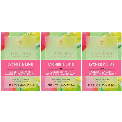 Taylors of Harrogate Lychee & Lime Green Tea Bags - 60ct | Target