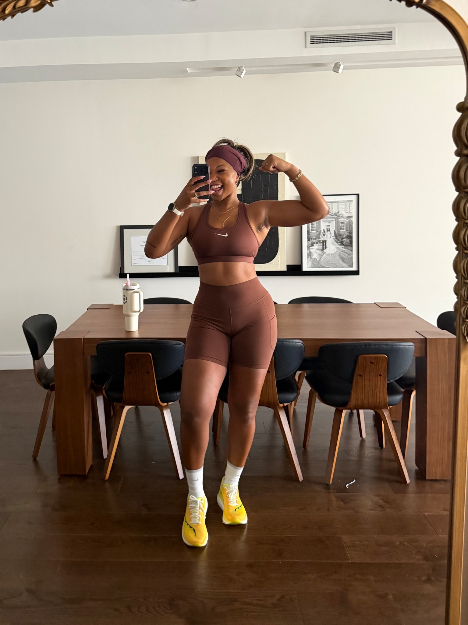 Running OOTD! Medium bra XL bottoms. It comes in many different colors, but not the brown anymore. ￼

#LTKfitnessgoals #LTKMidsize #LTKActive