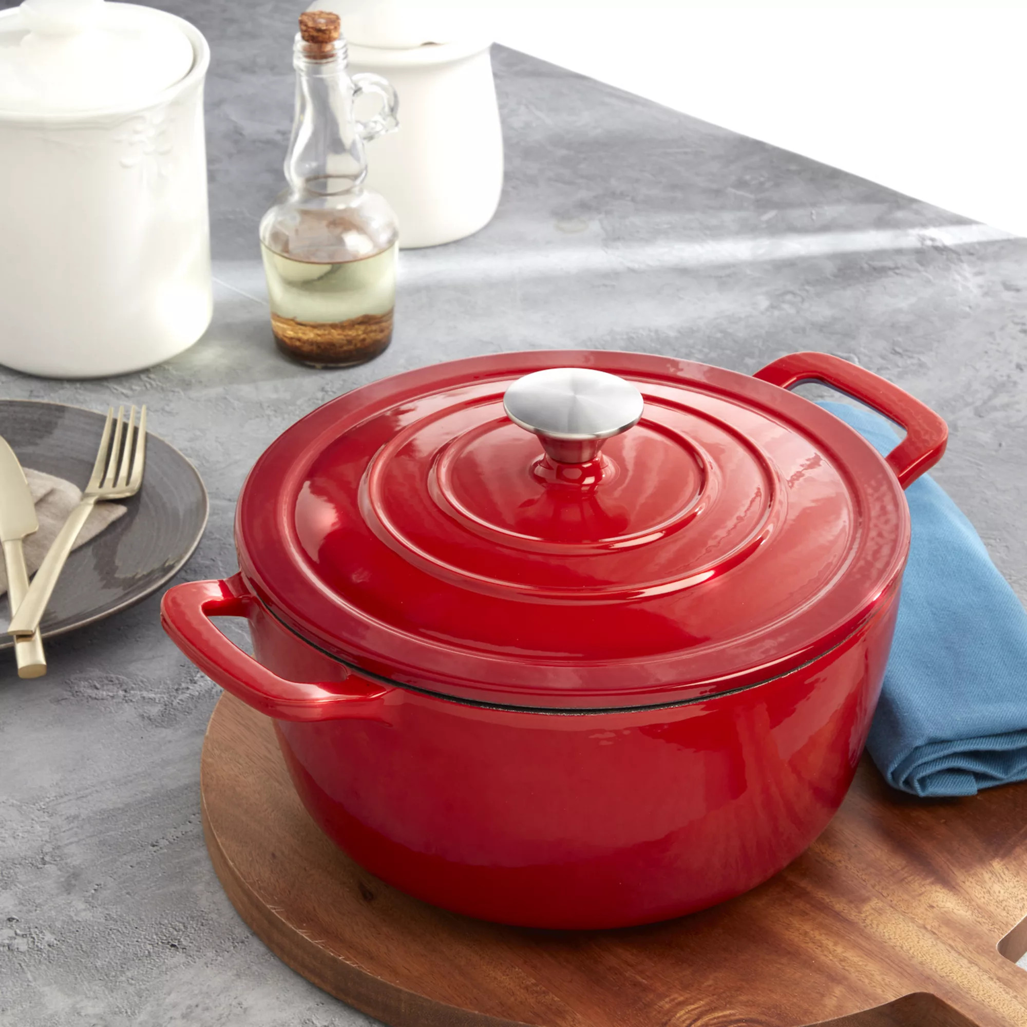 Mingle & Co. 5-qt. Enameled Cast Iron Dutch Oven | Kohl's