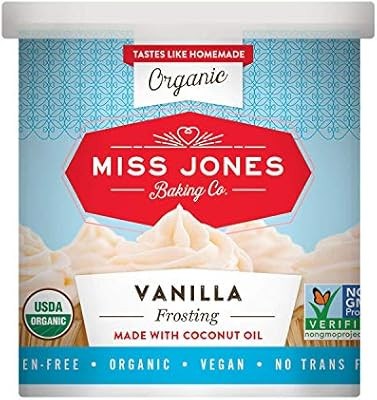Miss Jones Baking Organic Buttercream Frosting, Perfect for Icing and Decorating, Vegan-Friendly:... | Amazon (US)