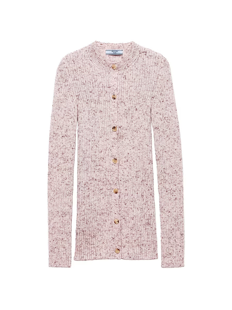 Women's Ribbed Knit Cardigan - Pink - Size 4 | Saks Fifth Avenue