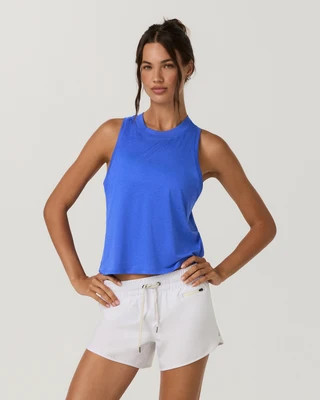 Vuori Energy Top | Electric Blue Heather | XXL | Vuori Clothing (US & Canada)