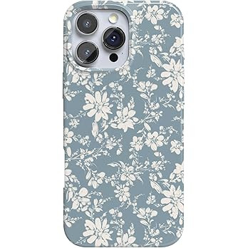Casely iPhone 16 Pro Max Case | Afternoon Tea | Blue Floral | Compatible with MagSafe | Classic U... | Amazon (US)