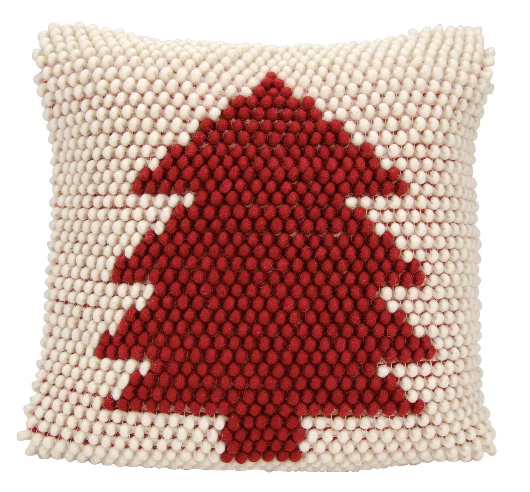 Nourison Home For The Holiday Christmas Tree Loops Decorative Throw Pillow, 20" x 20", Ivory Red | Walmart (US)