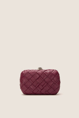 Burgundy Haven Woven Clutch | Tuckernuck (US)