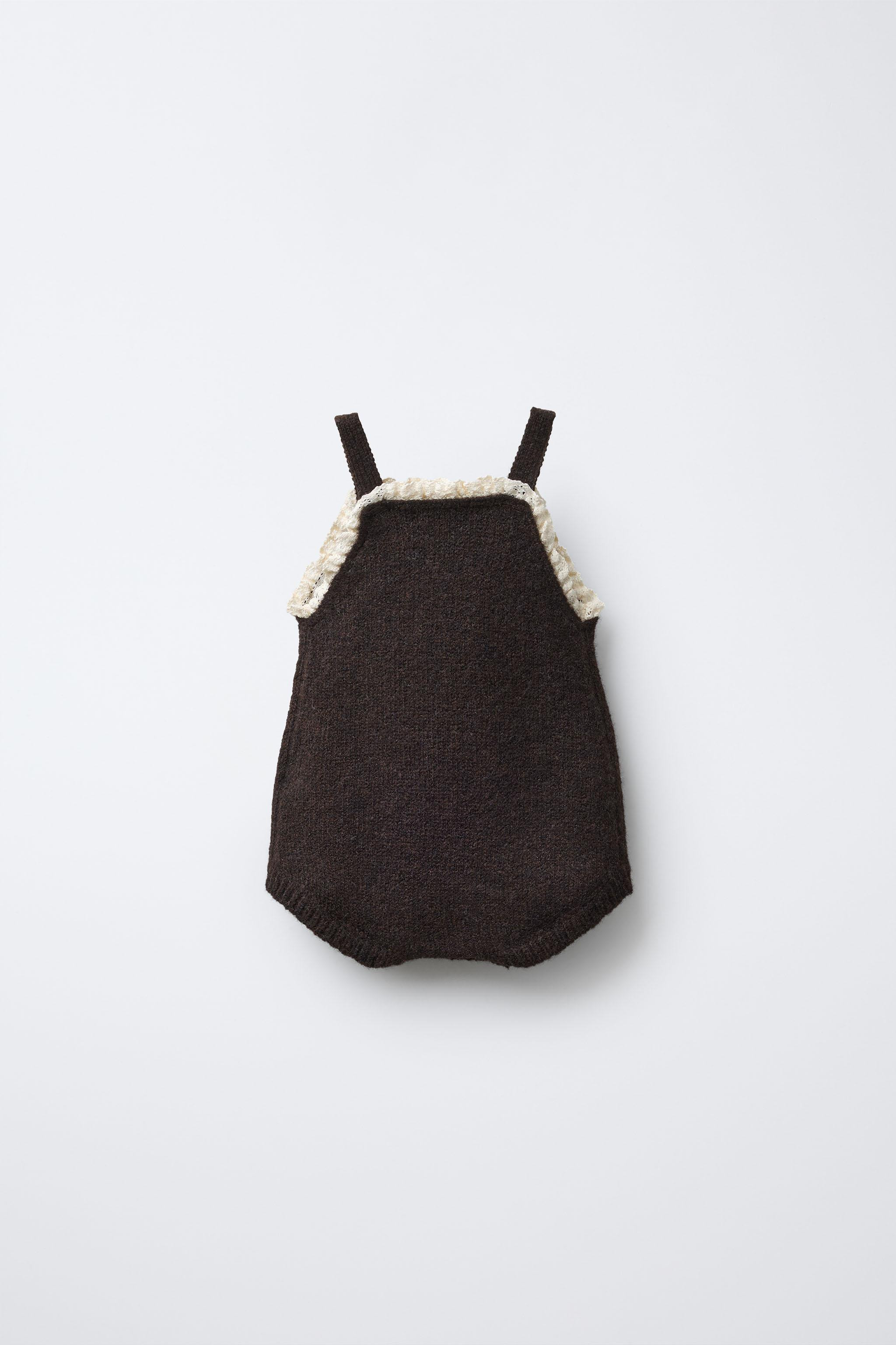 LACE KNIT ROMPER WITH WOOL | Zara US