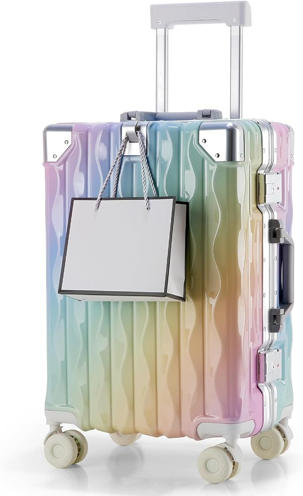 20 Inch Carry On Luggage with Spinner Wheels,Aluminum Frame PC Hard Shell Suitcase with USB Port,... | Amazon (US)