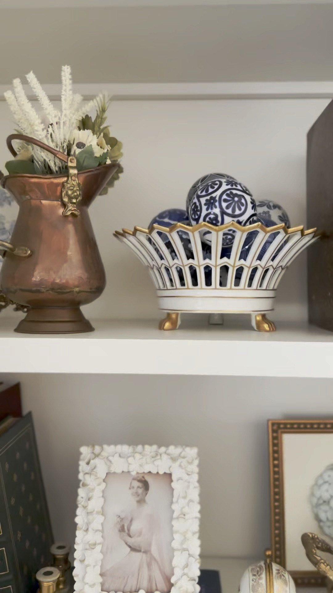 A little refresh on the shelves, including cute bow decor 

#LTKStyleTip #LTKHome #LTKVideo