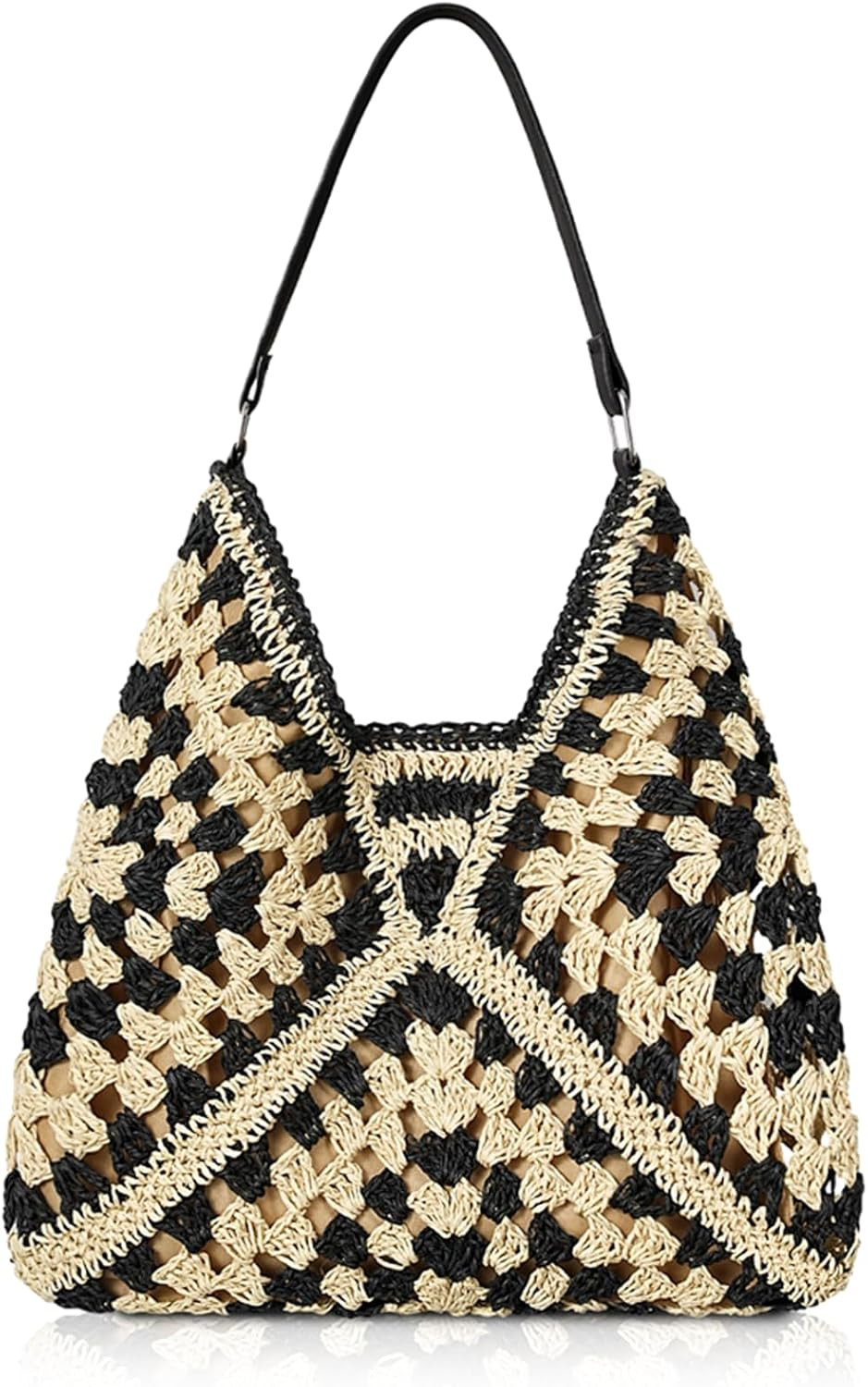 Straw Beach Bags for Women - Summer Woven Tote Bag Shoulder Handbags, Large Beach Bag for Women f... | Amazon (US)