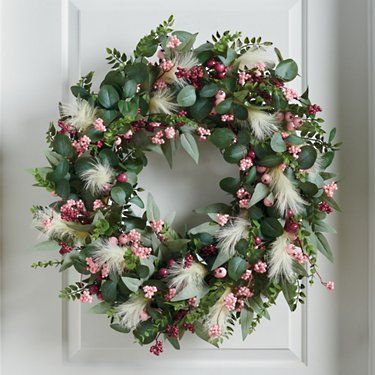 Pampas and Berry Wreath | Grandin Road