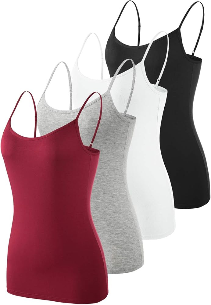 Vislivin Women's Basic Solid Camisole Adjustable Spaghetti Strap Tank Top | Amazon (US)