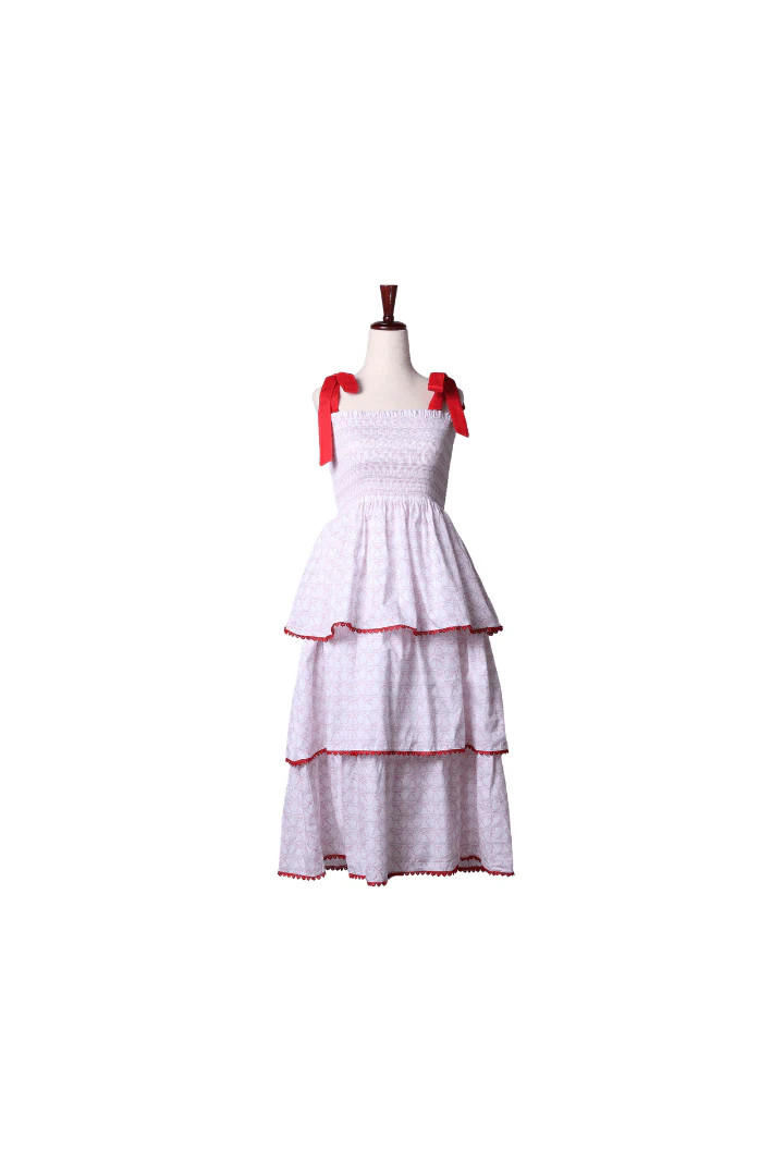 Smocked Stars & Bows Tie Shoulder Mom Dress | The Smocked Flamingo