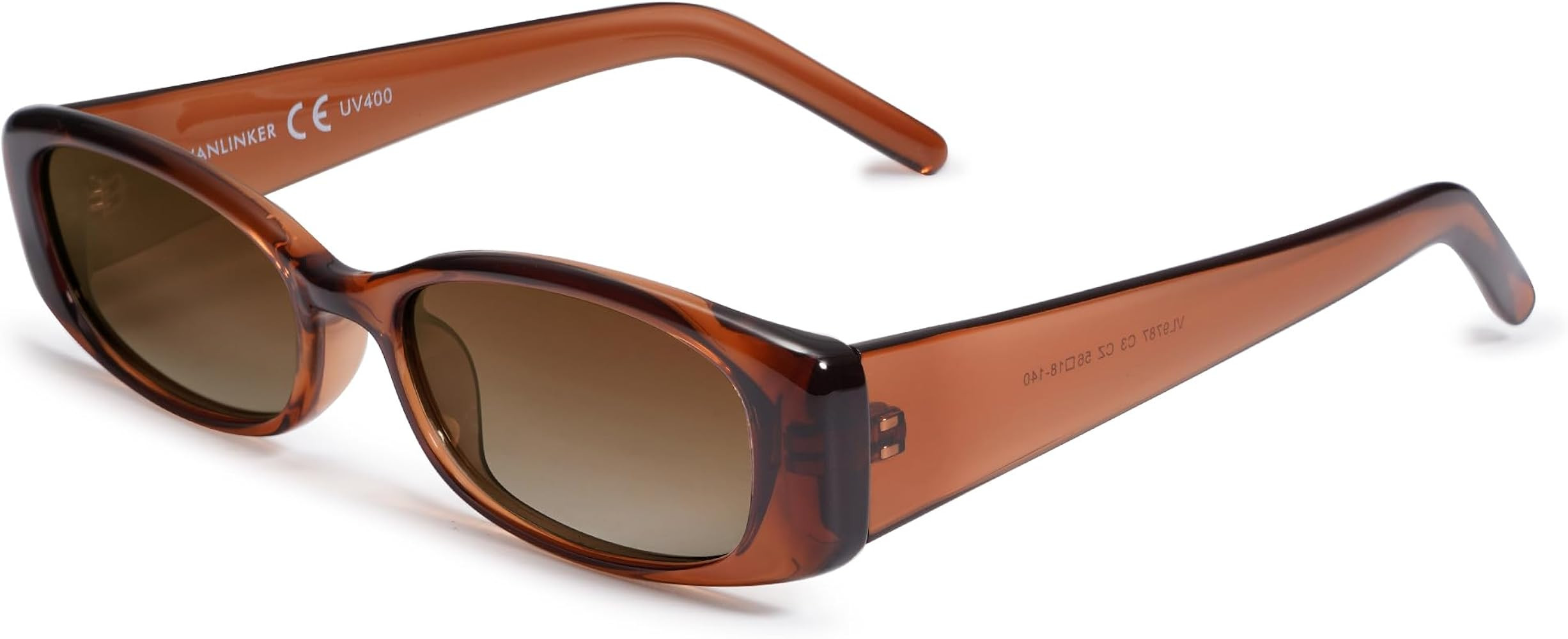 VANLINKER Trendy Small Polarized Rectangle Sunglasses for Women Men Retro 90s Shades VL9787 | Amazon (US)