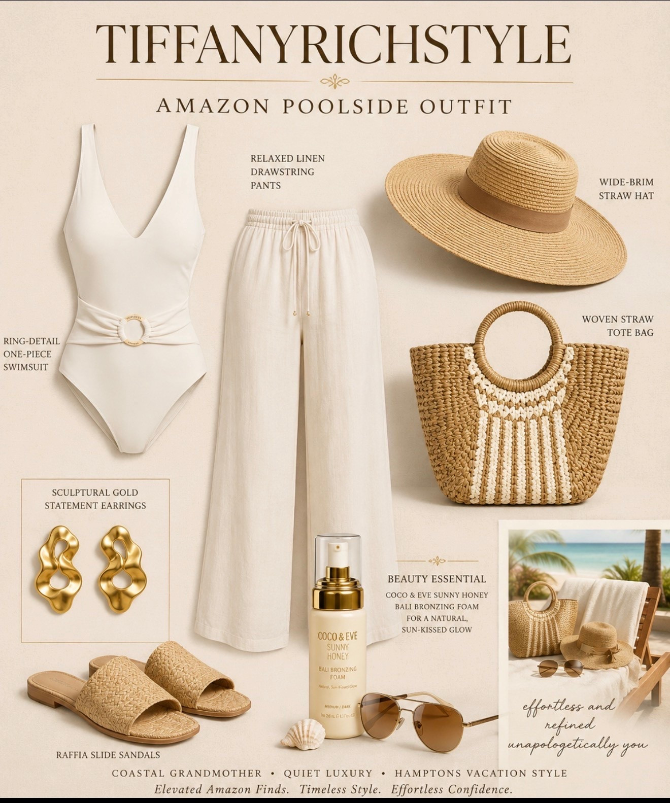 Quiet luxury by the pool  - 

Amazon finds that look designer without the designer price tag. Resort-ready neutrals, effortless linen, and elevated accessories for your next vacation. 
#TiffanyRichStyle #AmazonFashion #ResortWear #WomenOver40Style

#LTKBeauty #LTKSwim #LTKOver40