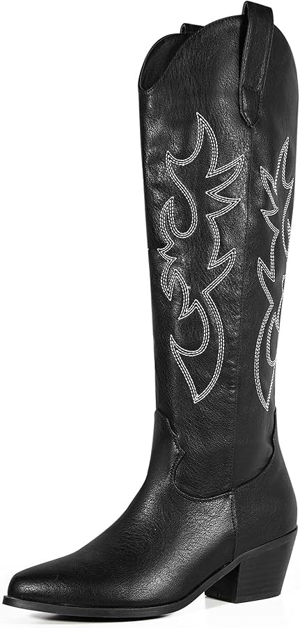 MUCCCUTE Cowboy Boots for Women Cowgirl Boots Knee High Western Tall Boots with Classic Embroider... | Amazon (US)