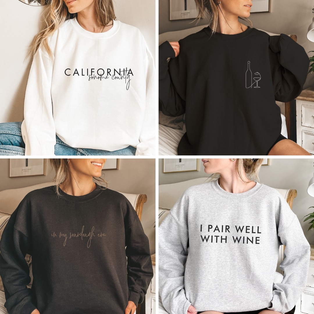 wine sweatshirts, sonoma county sweatshirt, travel gift, gifts for her, wine lover gift ideas, wine country vacation

#LTKTravel #LTKGiftGuide #LTKHoliday