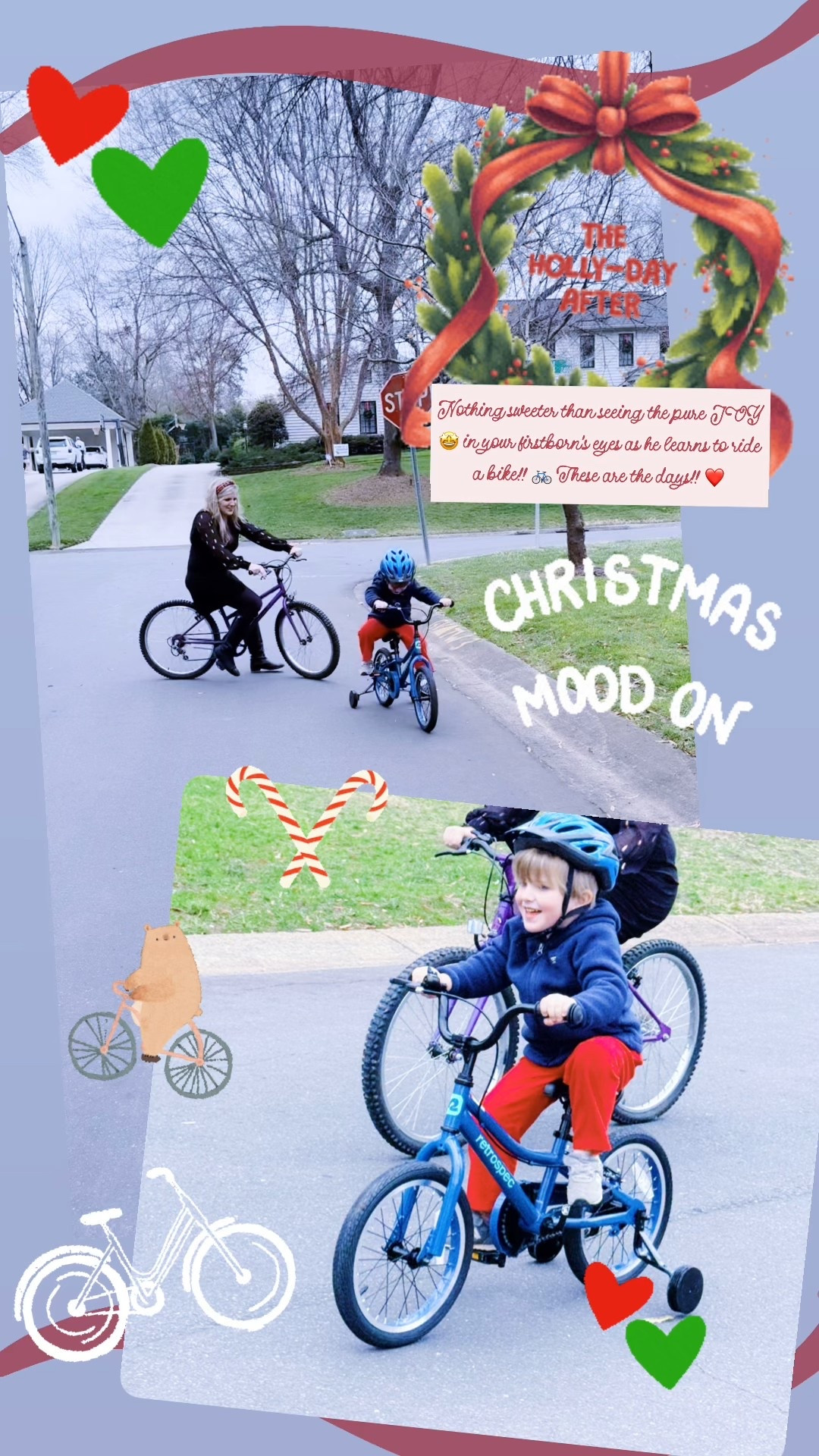 Nothing sweeter than seeing the pure JOY 🤩 in your firstborn’s eyes as he learns to ride a bike!! 🚲 These are the days!! ❤️