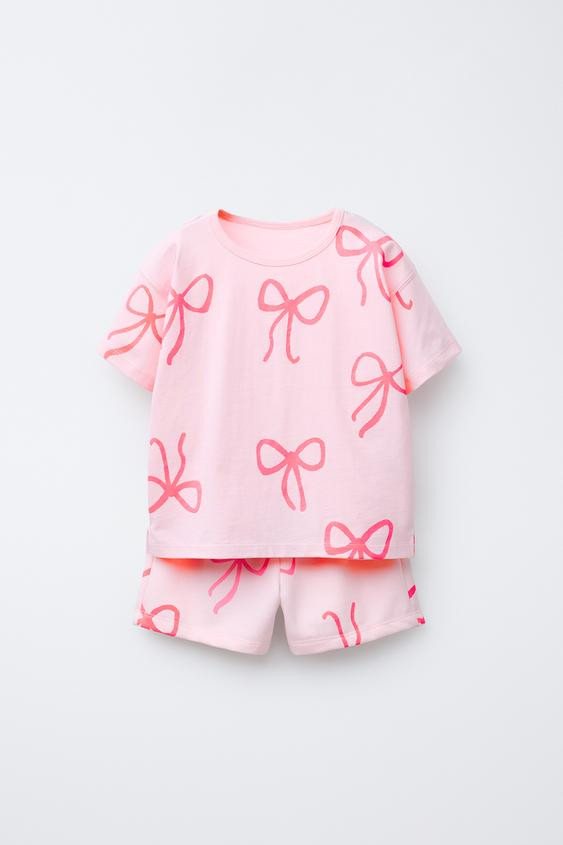 PRINTED T-SHIRT AND BERMUDA SET | Zara US