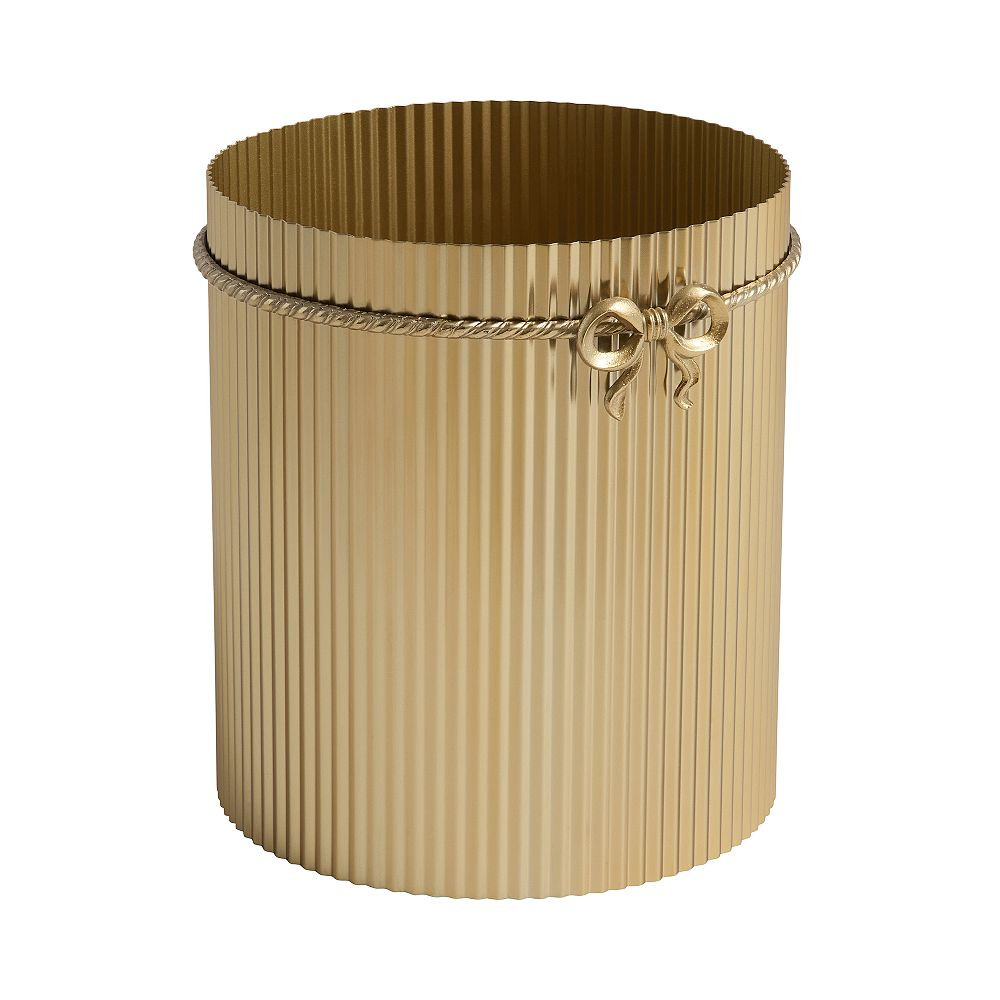 LoveShackFancy Gold Bow Trash Can | Pottery Barn Teen