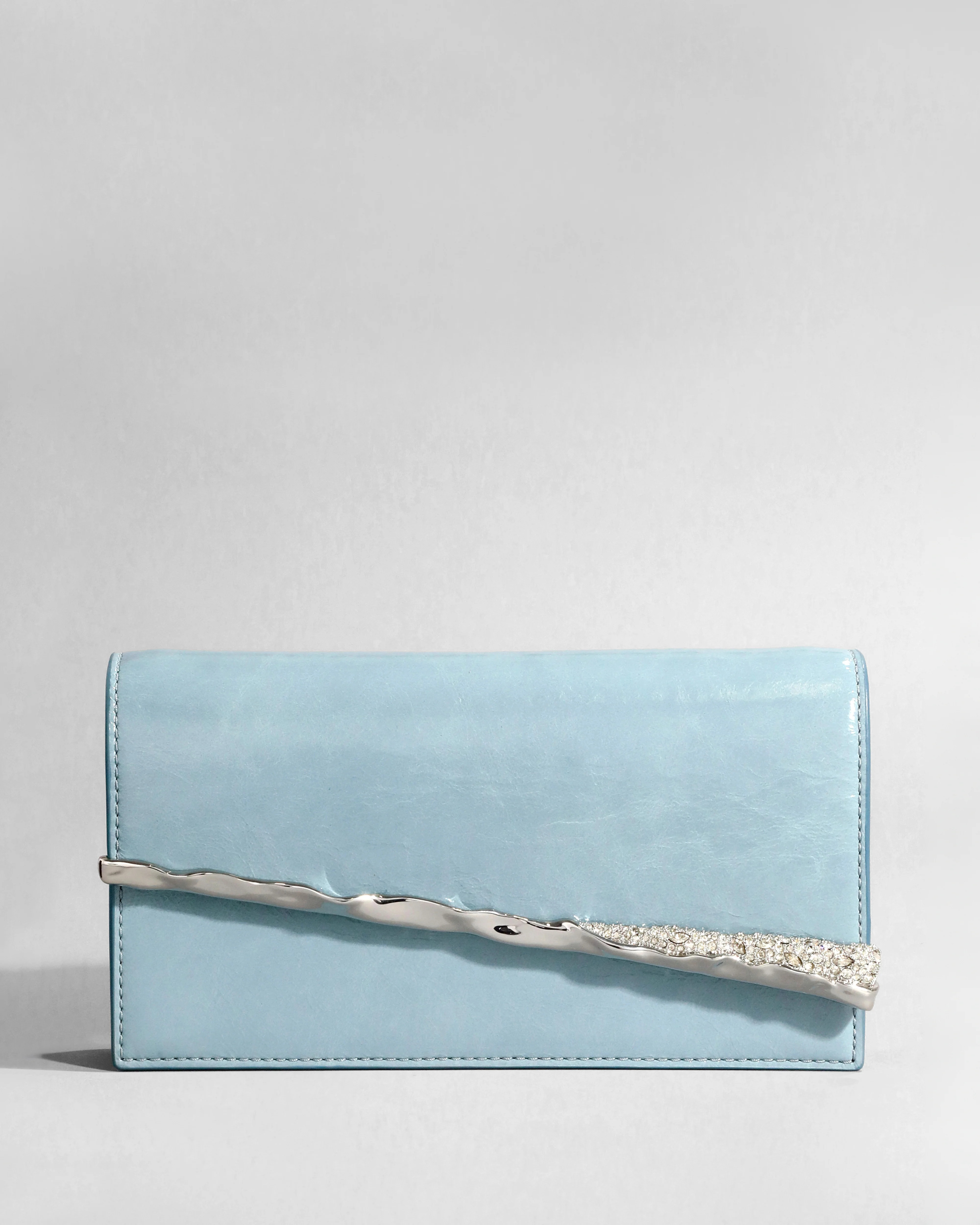 Bermuda Blue and Silver Angular Convertible Crossbody Bag | Alexis Bittar | Alexis Bittar