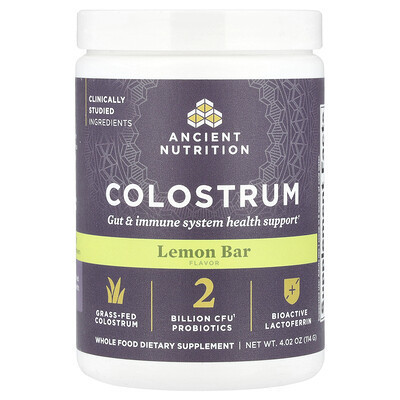 Ancient Nutrition, Colostrum, Lemon Bar, 4.02 oz (114 g) | iHerb