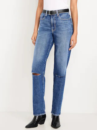 High-Waisted OG Loose Ripped Jeans | Old Navy (US)
