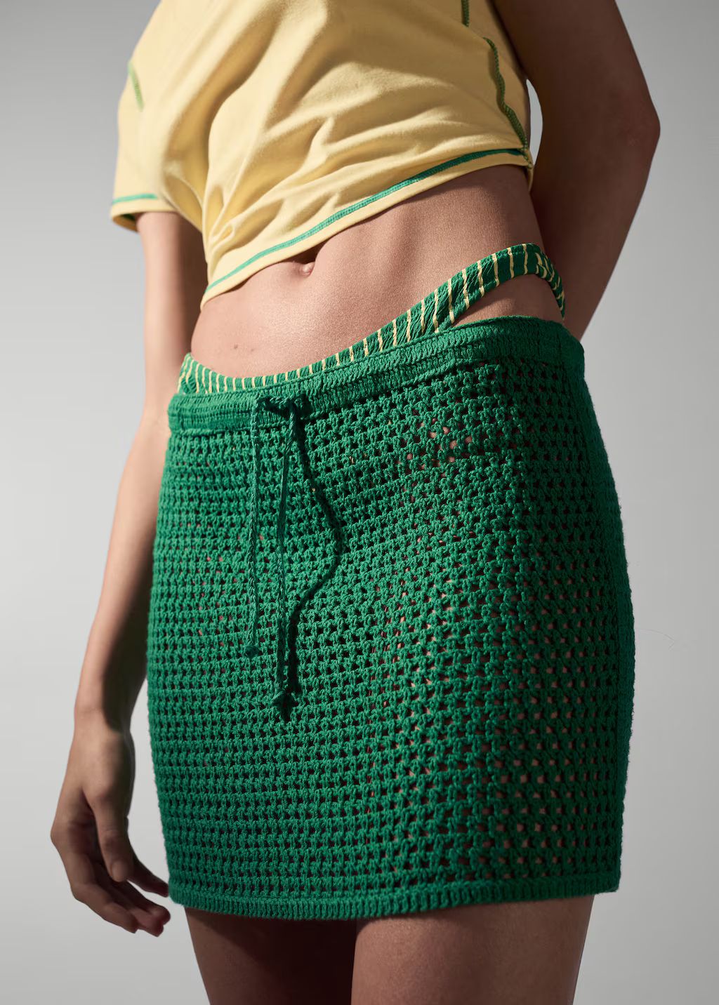 Crochet mini skirt -  Women | Mango USA | MANGO (US)