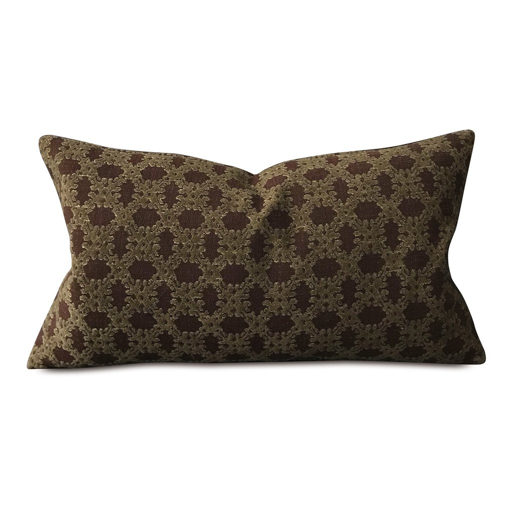 Burnt Burgundy Royal Trellis Lumbar Pillow Cover 15x26 - Walmart.com | Walmart (US)