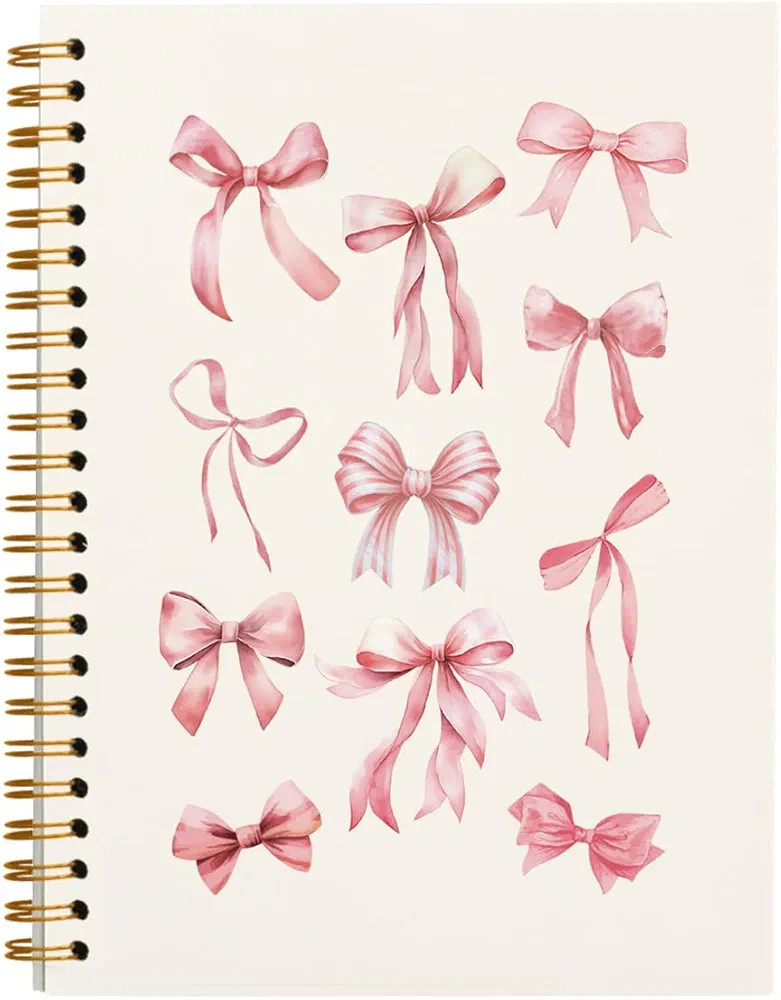 Coquette Pink Bow Notebook Journal, Preppy Notebook, Girly Notebook, Pink Aesthetic Notebook, Pin... | Amazon (US)