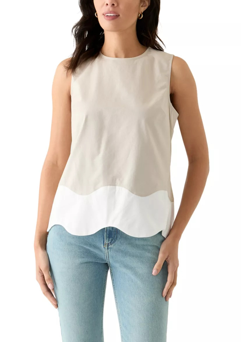 Women's Sleeveless A-Line Trim Top | Belk