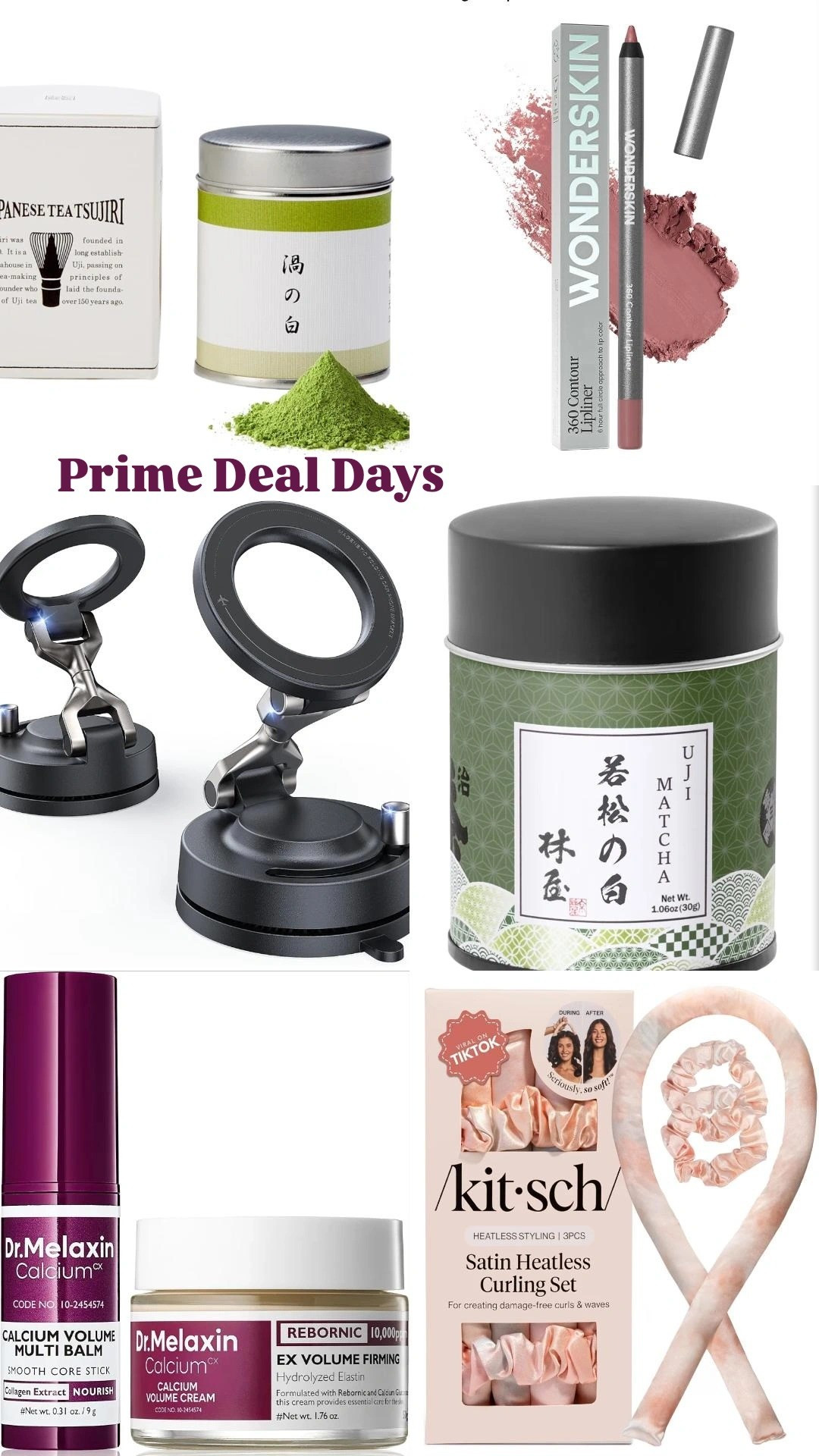 Prime Deal Days sales!! Ceremonial Uji matcha, Wonderskin lip liner in Blush, magnetic suction phone mount, heatless curls, scalp brush. Shop deals though Oct 7.

#LTKselfcare #LTKSaleAlert #LTKBeauty