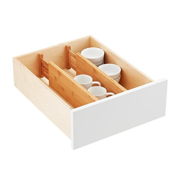 Bamboo Deep Drawer Organizers | The Container Store