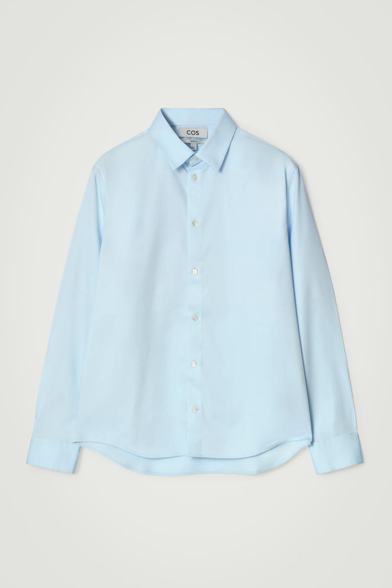 Tailored Cotton Shirt in Blue | COS (US)