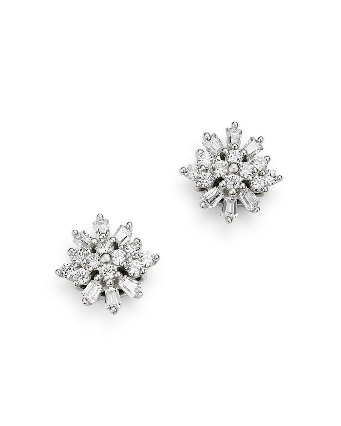 Diamond Mosaic Stud Earrings in 14K White Gold, 0.25 ct. t.w. - 100% Exclusive | Bloomingdale's (US)