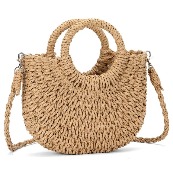 LOUEBICA Small Straw Crossbody Bag for Women Woven Summer Shoulder Phone Purse Beach Handbag for ... | Walmart (US)