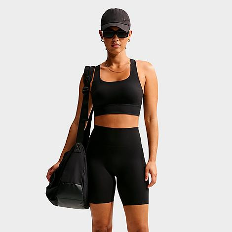 Nike Women's Zenvy Light Support Padded Longline Sports Bra in Black/Cool Grey Size: Medium | Finish Line (US)