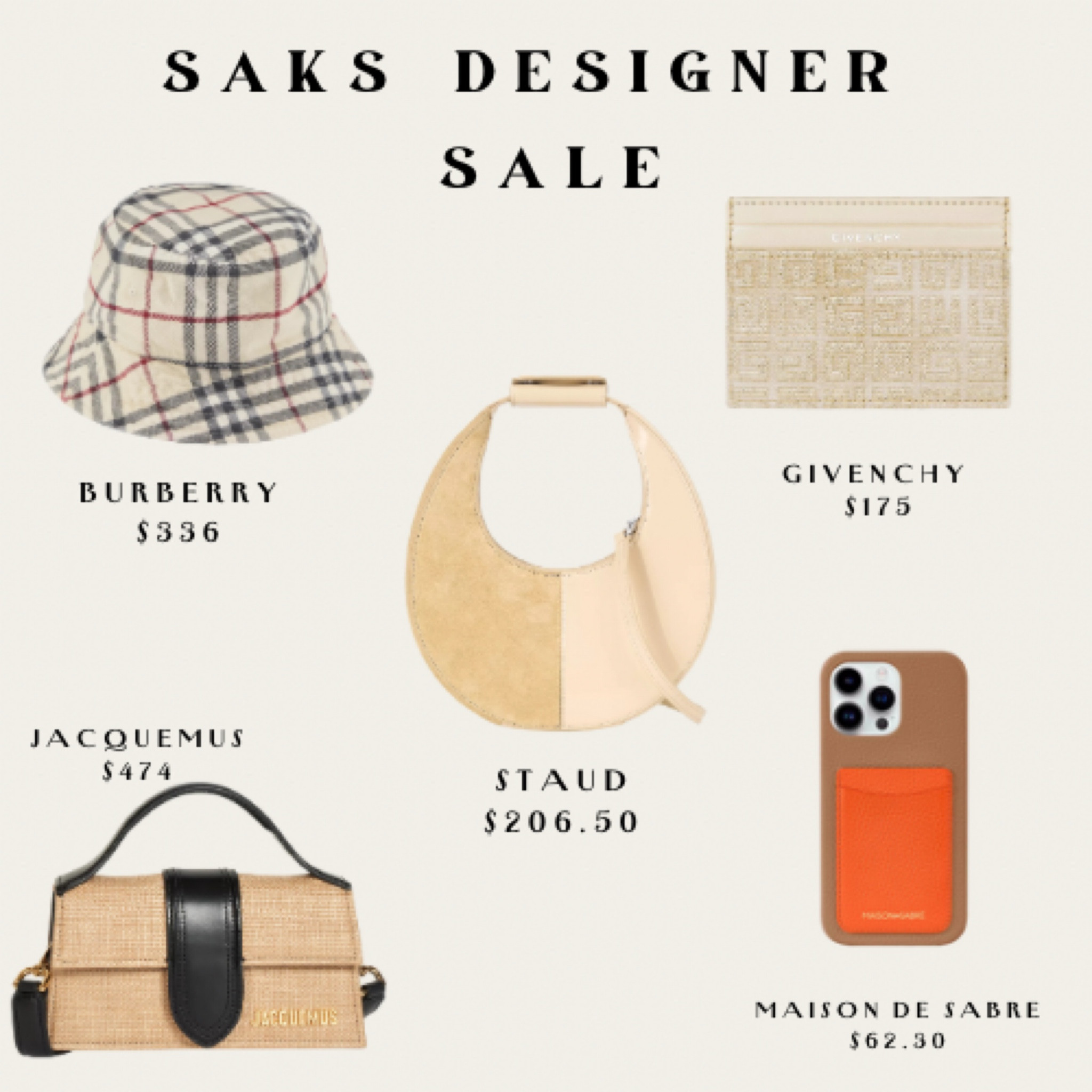 Saks designer sale !!!! 

#LTKHoliday #LTKSaleAlert #LTKSeasonal
