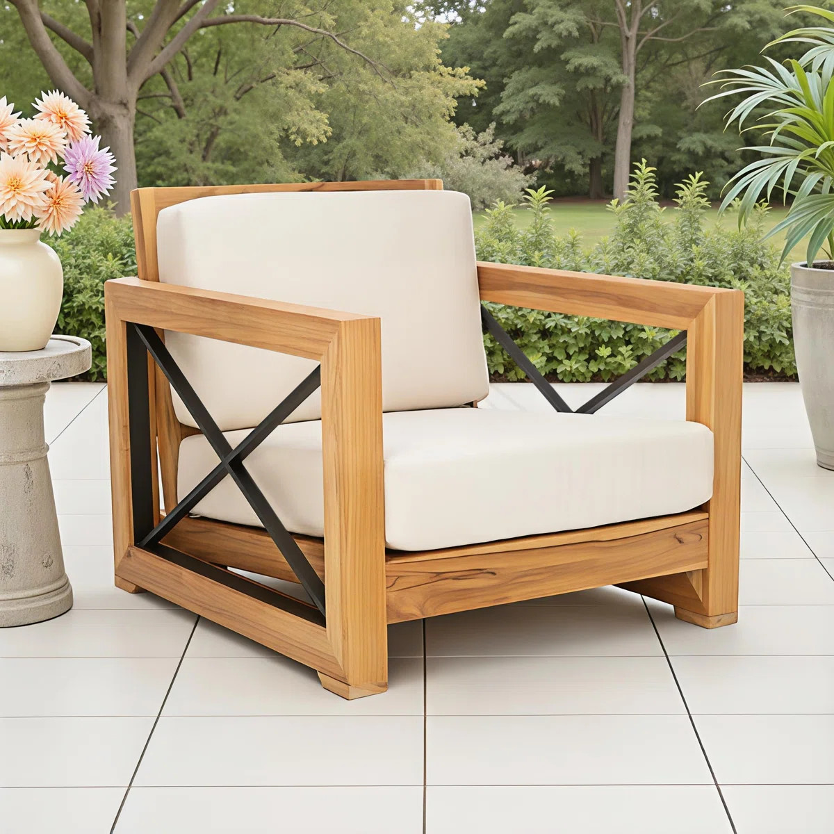 Zariah Teak Outdoor Lounge Chair | Wayfair North America