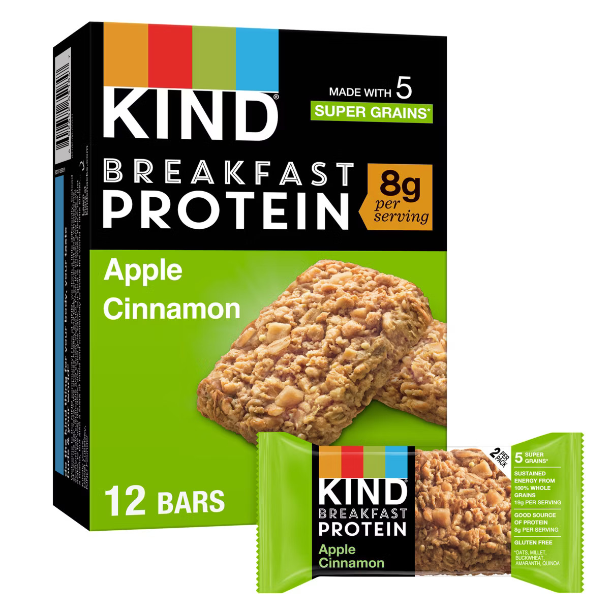 KIND Apple Cinnamon Breakfast Nutrition Bars - 10.58oz/6ct | Target