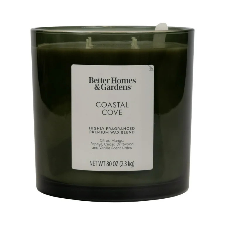 Better Homes & Gardens Coastal Cove Scented 4-Wick Large Oversized Jar Candle 80oz. | Walmart (US)