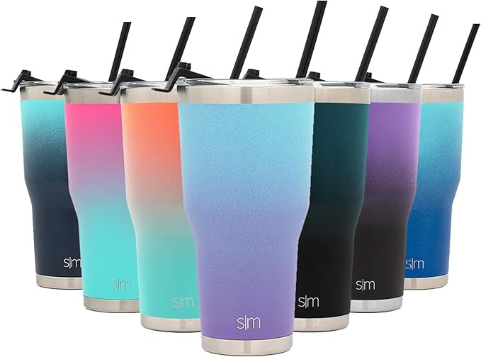 Simple Modern 30oz Cruiser Tumbler with Straw & Closing Lid Travel Mug Gift Double Wall Vacuum In... | Amazon (US)