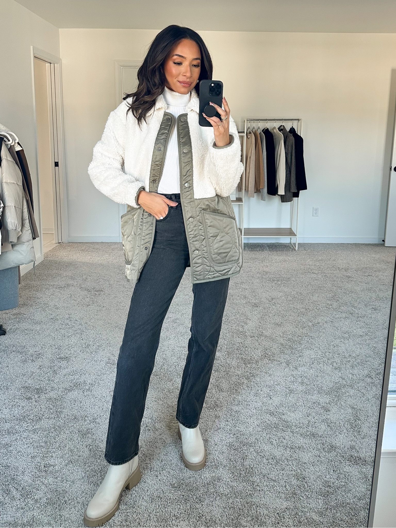 Code AFNENA for an additional 15% off on TOP of the 30% OFF sitewide sale at Abercrombie! 

Sizing: 
Sherpa quilted jacket: Small
White Turtleneck: XS
Black Straight leg jeans: 26 Long 









Abercrombie code
Fall outfit
Black Friday sale
Winter outfit
Everyday winter outfit 
Casual fall outfit
Chelsea boots outfit 
Abercrombie outfit

#LTKstyletip #LTKunder100 #LTKCyberweek