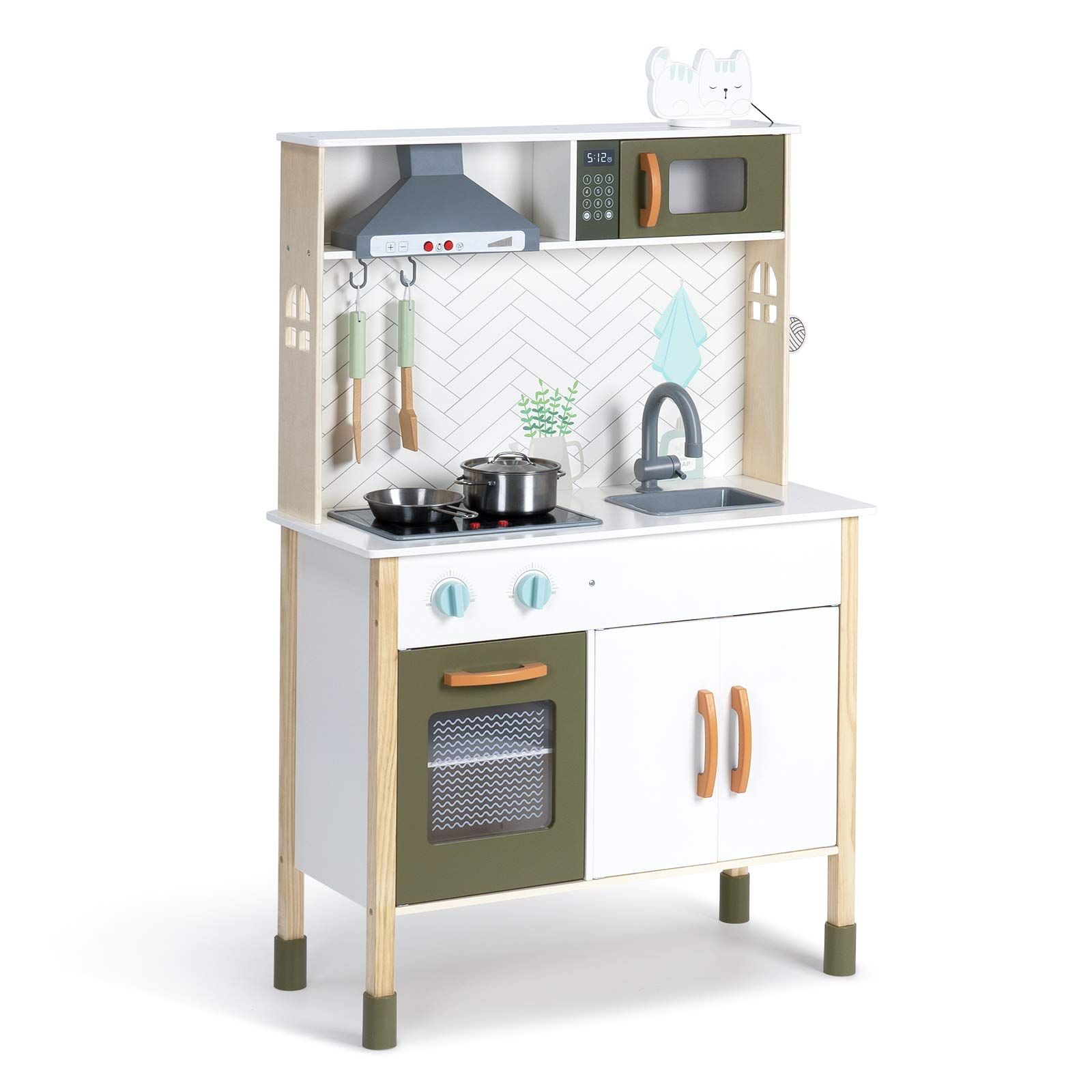 ROBUD Kids Kitchen Playset, Montessori Wooden Play Kitchen, Realistic Pretend Play Kitchen for Ki... | Amazon (US)