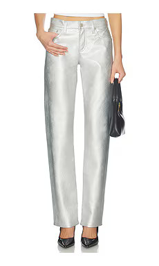 AGOLDE Low Rise Slim Pants in Silver from Revolve.com | Revolve Clothing (Global)