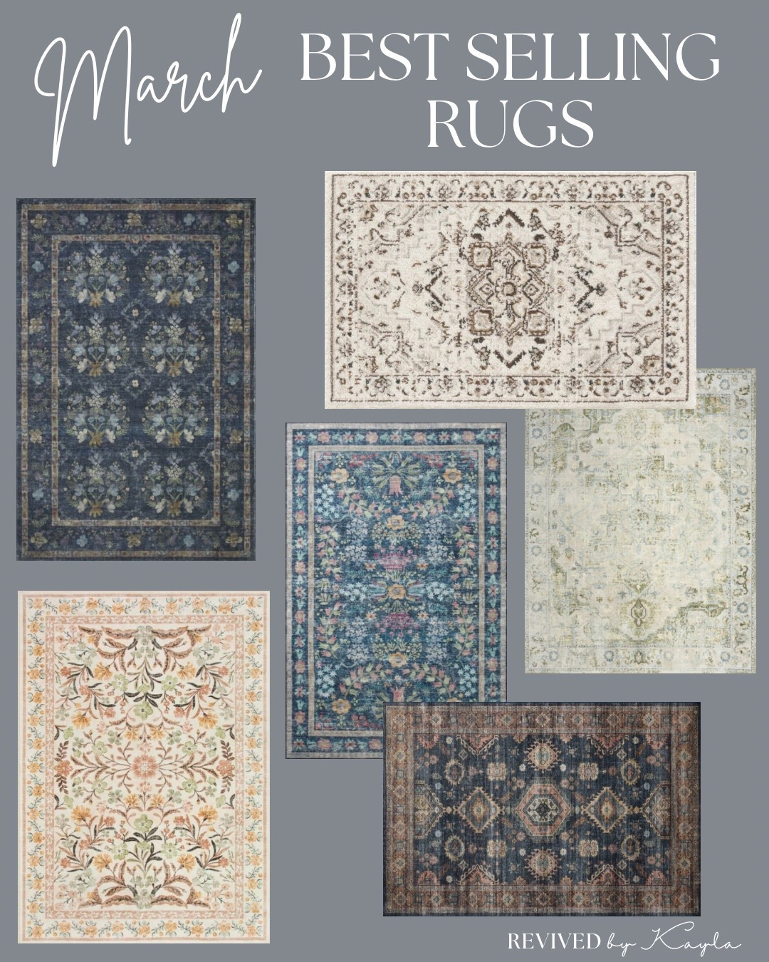 Best selling rugs from March!

#homedecor #rugs #homeinspo #homeideas #rug #livingroomdecor #home

#LTKFindsUnder50 #LTKHome #LTKFindsUnder100