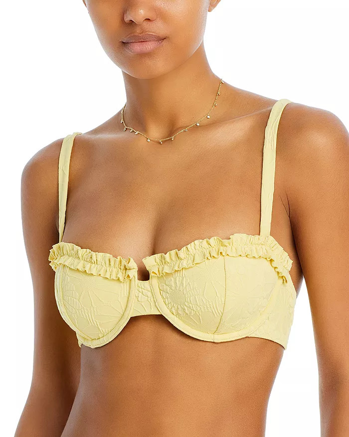 Floral Textured Ruffle Underwire Bikini Top - 100% Exclusive | Bloomingdale's (US)