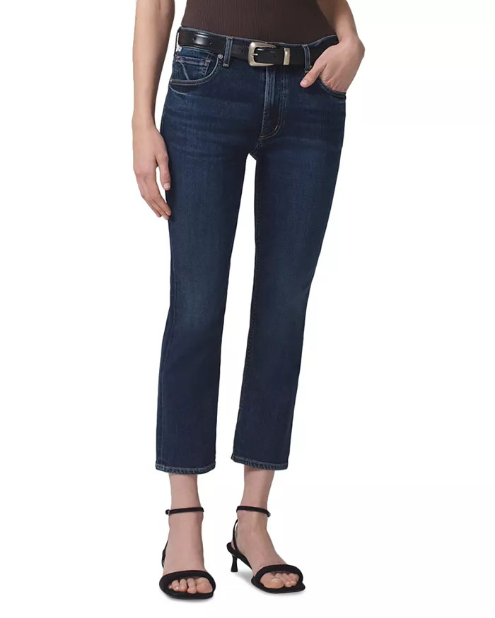 Isola High Rise Straight Cropped Jeans in Courtland | Bloomingdale's (US)