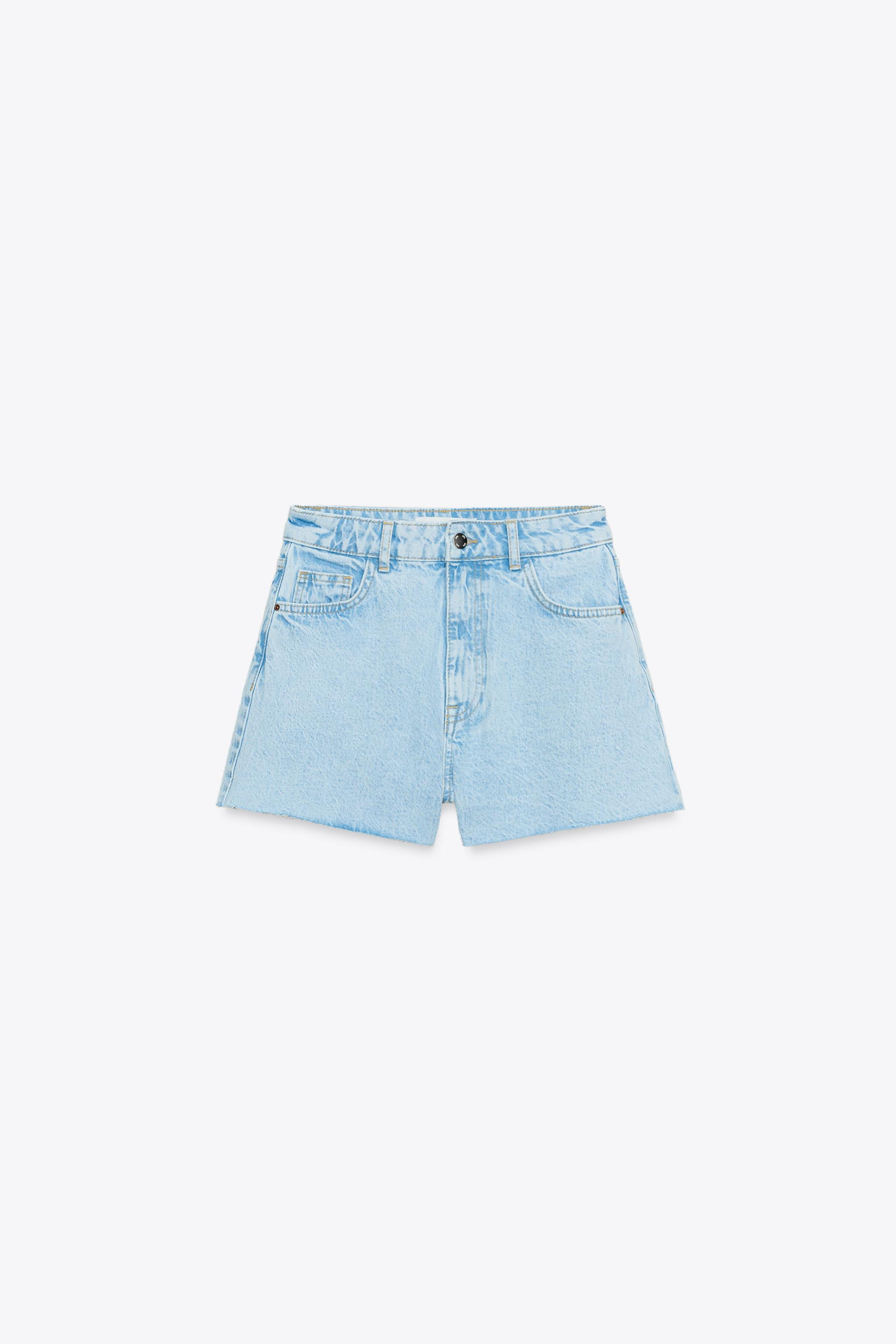 Z1975 HIGH-WAIST DENIM SHORTS | Zara UK