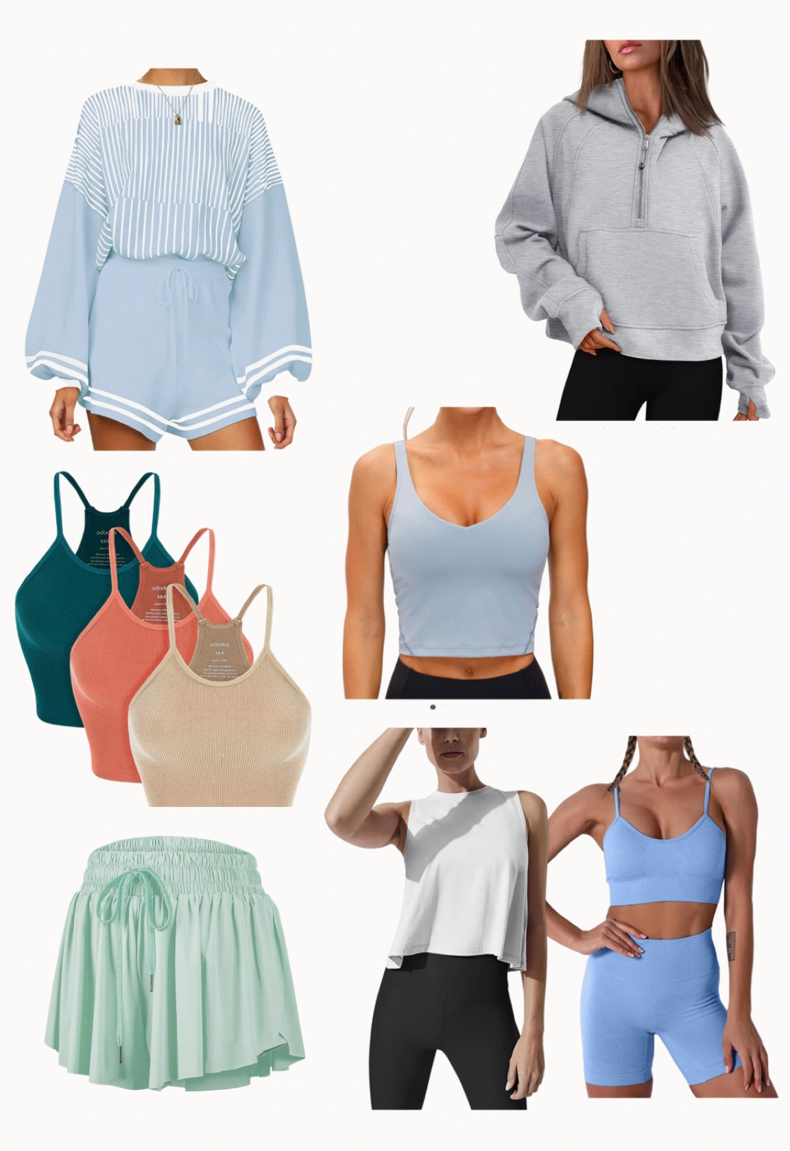 Amazon finds, Amazon dupes, lululemon dupes, lulu dupes, workout sets, summer sets, free people dupes, ribbed bralette, running shorts quarter zip, women’s sets, women’s workout

#LTKSeasonal #LTKunder50 #LTKfit